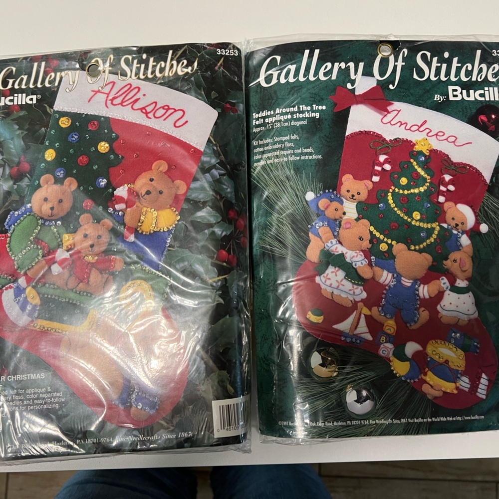 Bucilla Christmas Stocking Kit with Bears and Tree